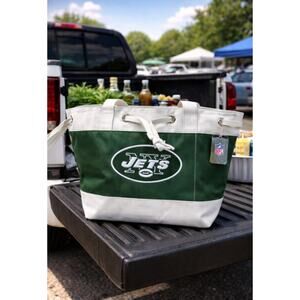 NFL New York Jets Insulated Cooler Tote Lunch Bag NWT Green White